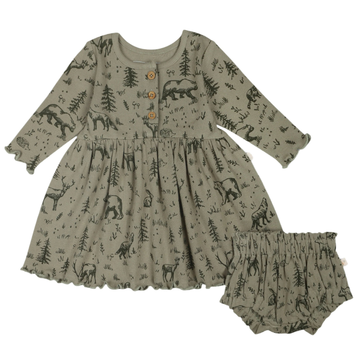 Organic Twirl Dress - Forest Folk