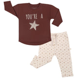 Organic Long Sleeve Tee & Pant Set - You're a Star