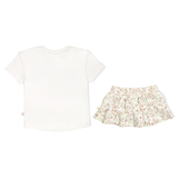 Organic Girls Tee and Skort Outfit - Summer Floral