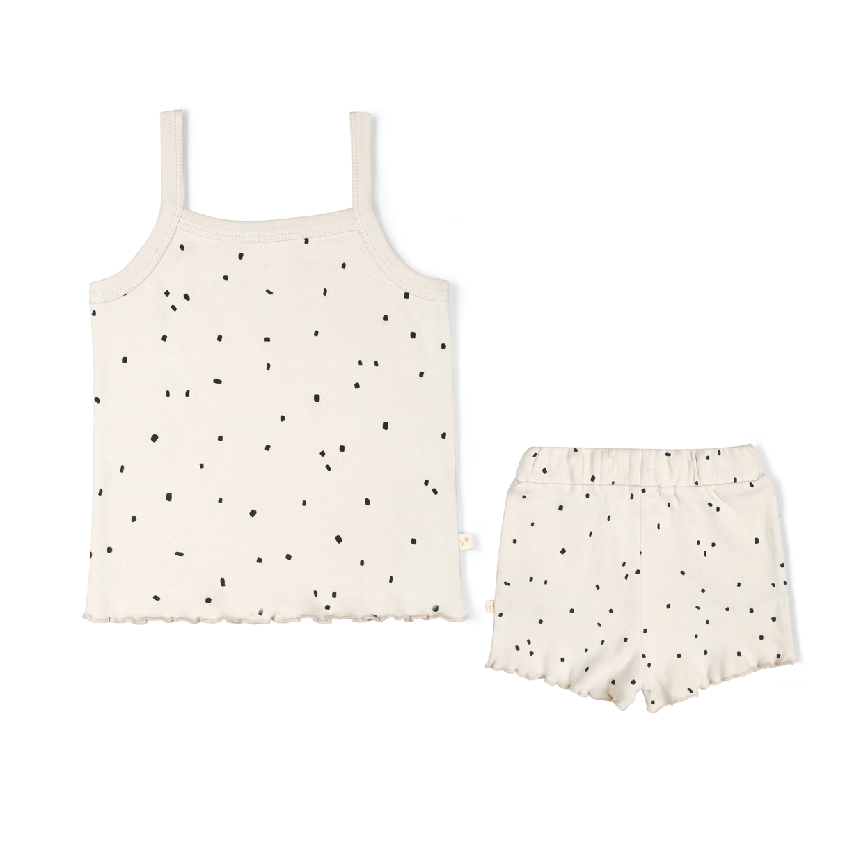 Organic Girls Spaghetti Top & Shorts Set - Pixie Dots