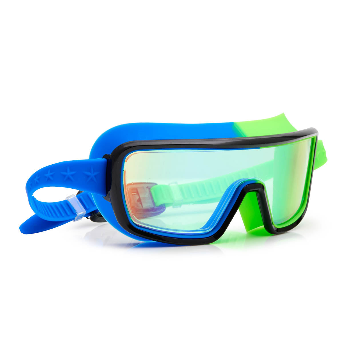 Cyborg Cyan Prismatic Swim Goggles by Bling2o - HoneyBug 