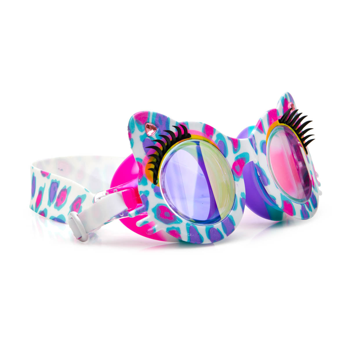 Purple Patches Savvy Cat Swim Goggles by Bling2o - HoneyBug 