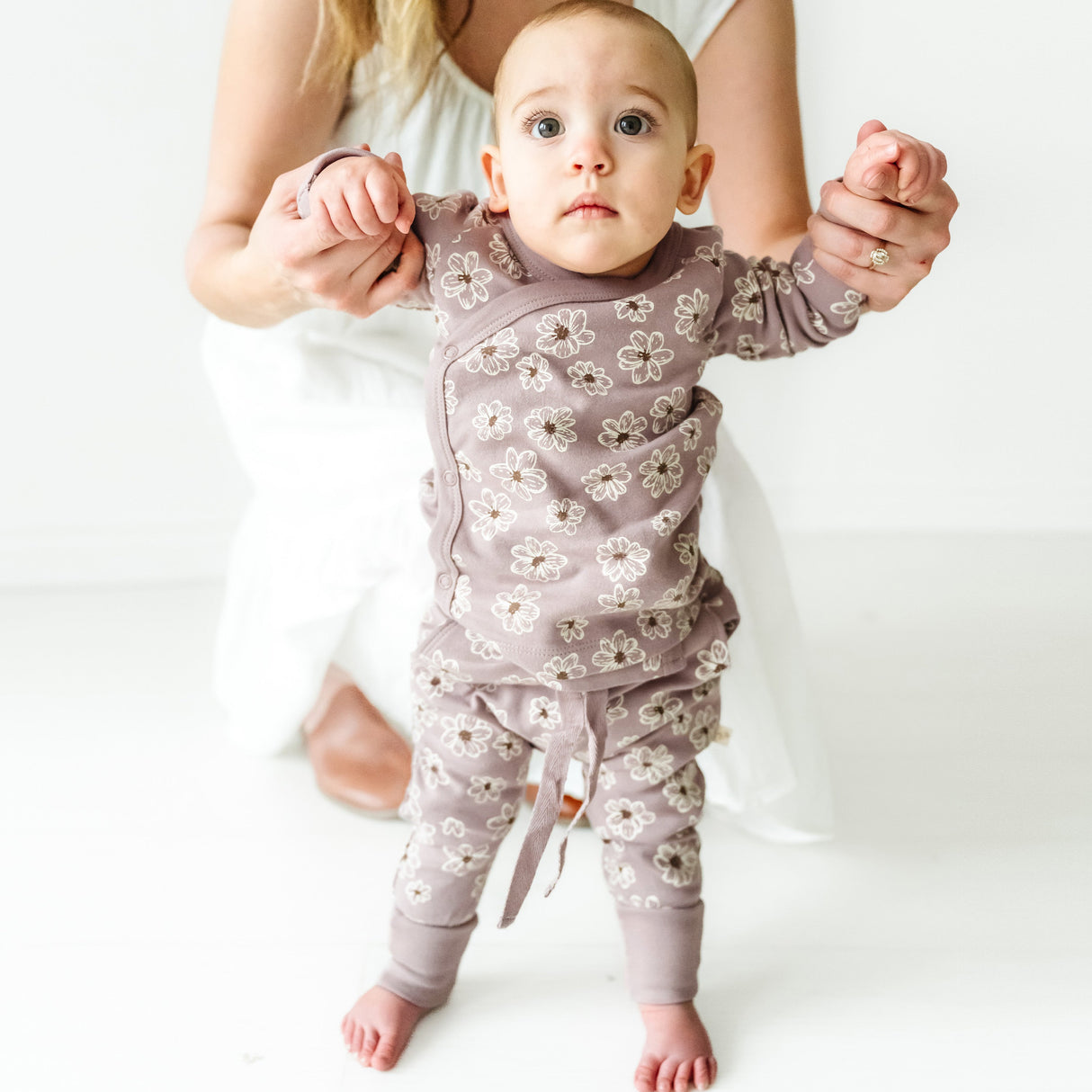 Organic Baby Top & Pants Set - Daisies