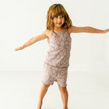 Organic Girls Spaghetti Top & Shorts Set - Daisies