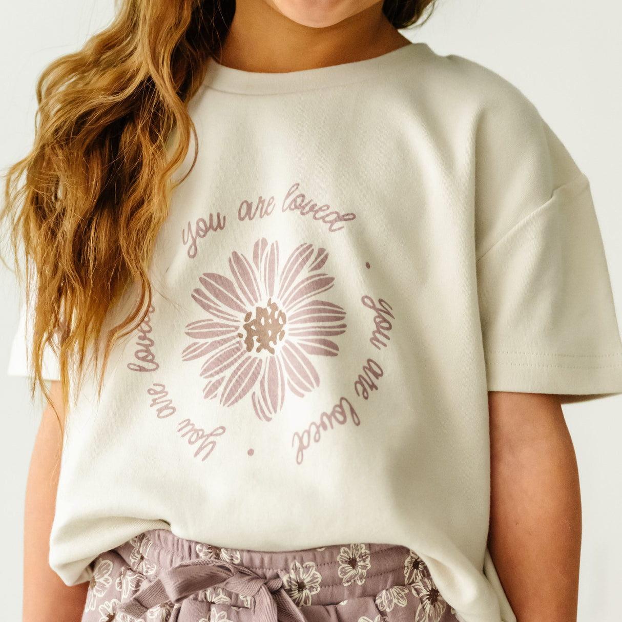 Organic Girls Tee and Skort Outfit - Daisies