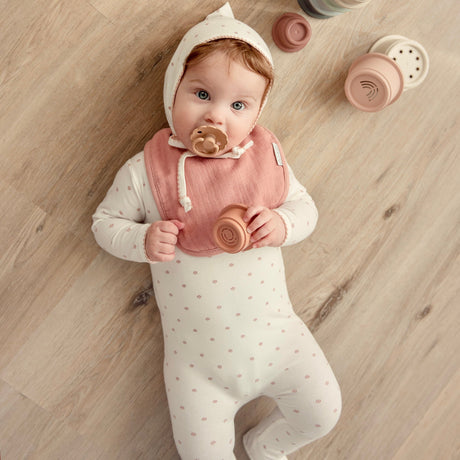 3 Pack Muslin Terry Bibs - Pink Stars