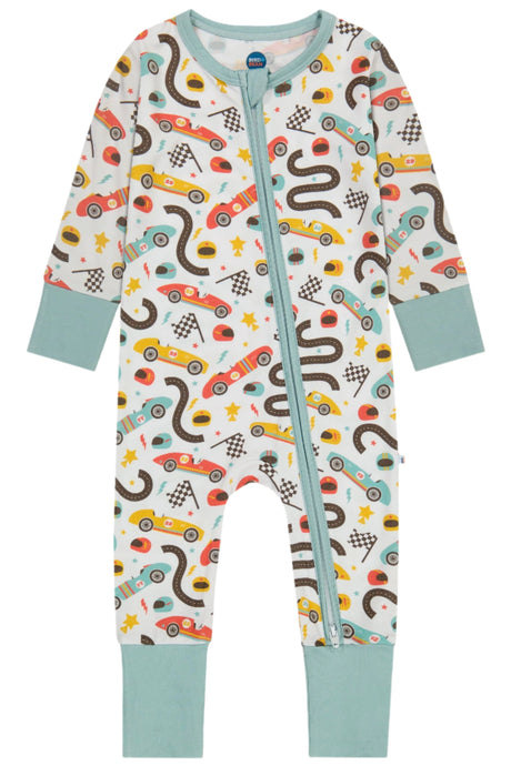 Convertible Zip Romper - Cruisin' - HoneyBug 