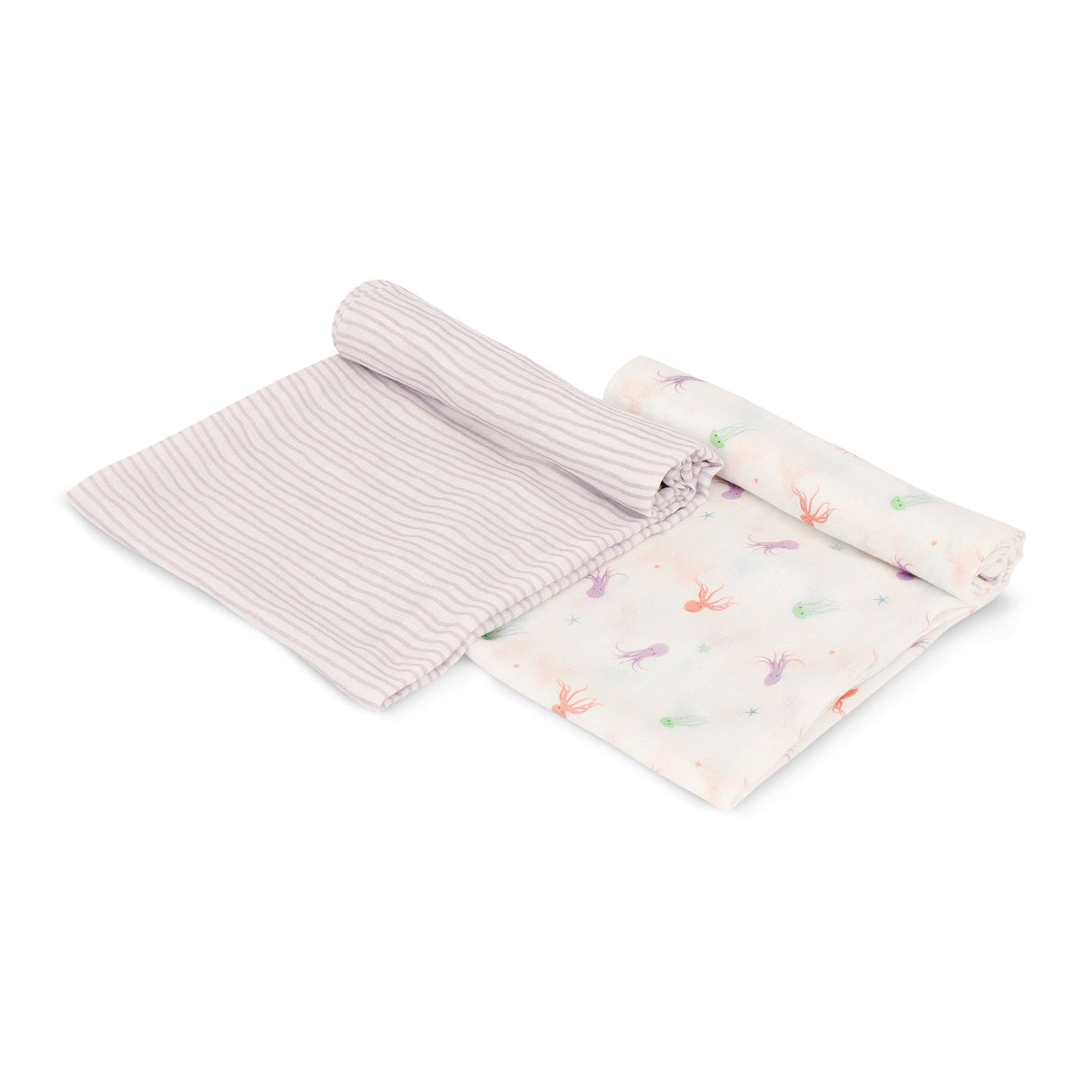 Octopus & Lavender Wave Swaddle Set