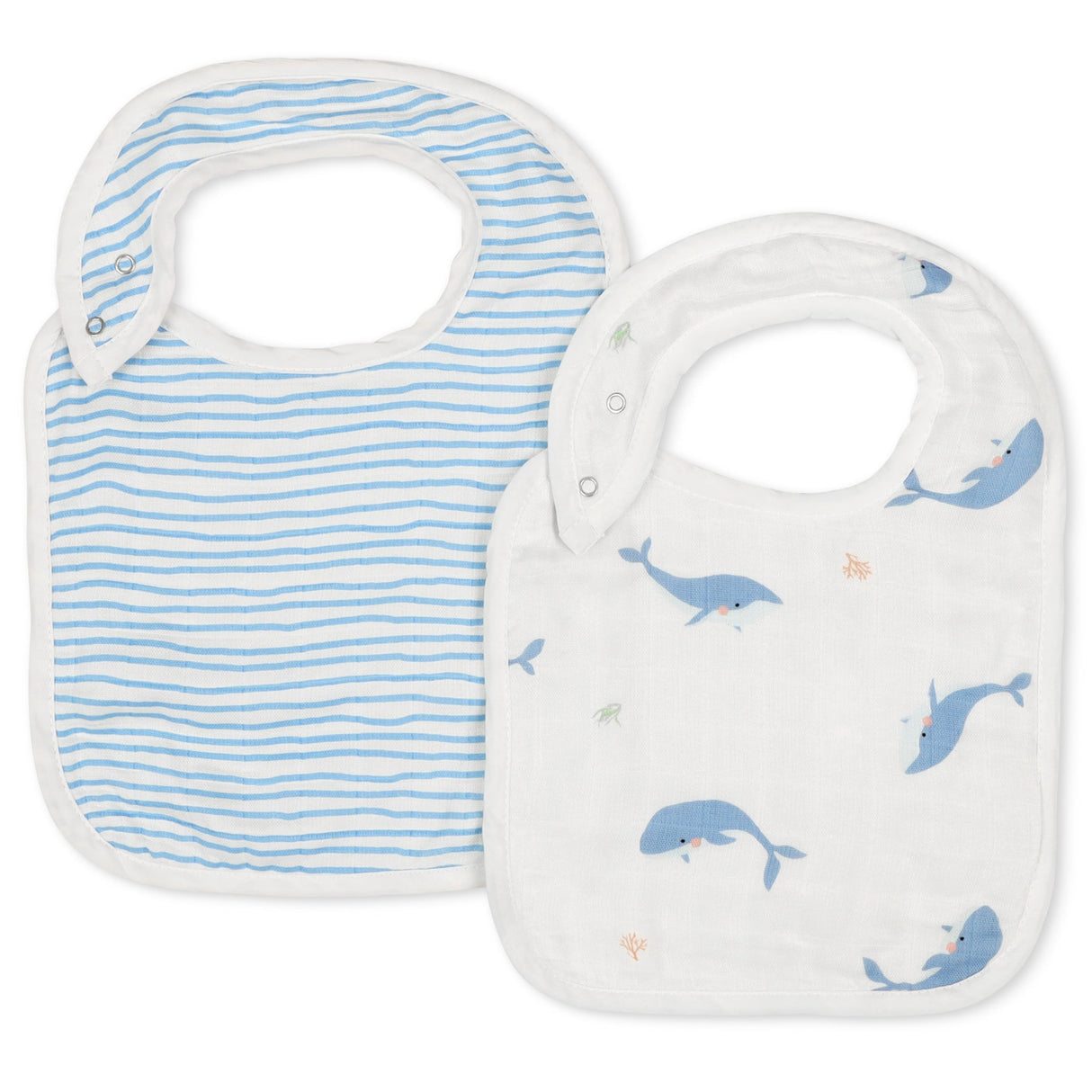 Whale & Blue Wave Bib Set