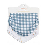 Bandana Bibs 2-pack - Fish / Navy Gingham - HoneyBug 