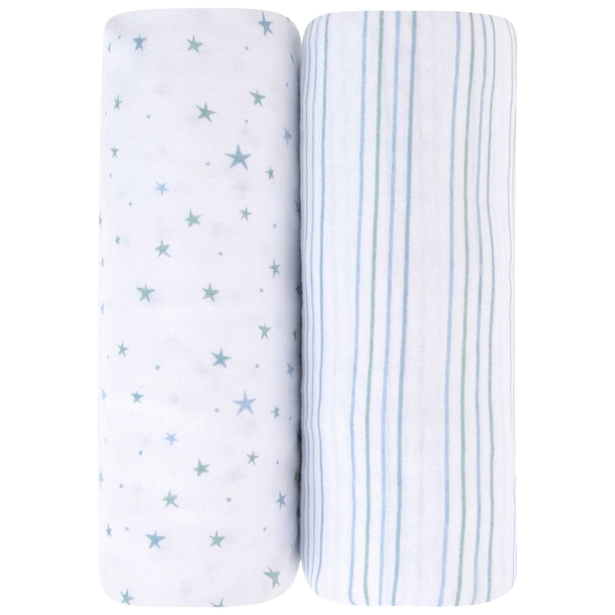 Changing Pad Cover | Cradle Sheet Set - Dusty Blue Stars