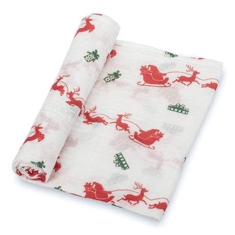 And to All A Goodnight Christmas Muslin Blanket - HoneyBug 