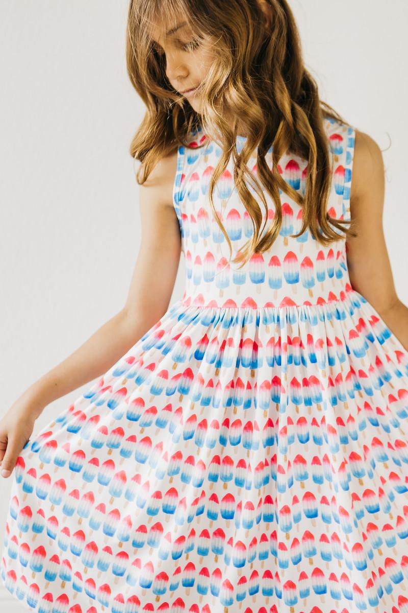 Red, White & Cute Tank Twirl Dress