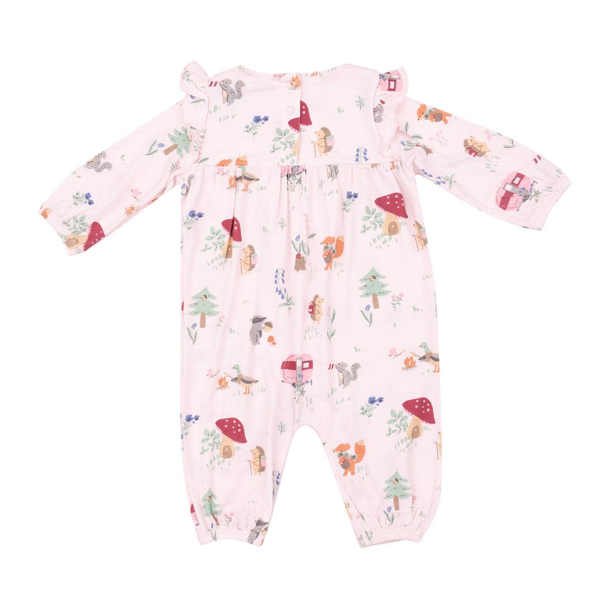 Ruffle Sleeve Romper - Cute Animal Campers