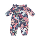 Ruffle Sleeve Romper - Japonisme Blossom Floral