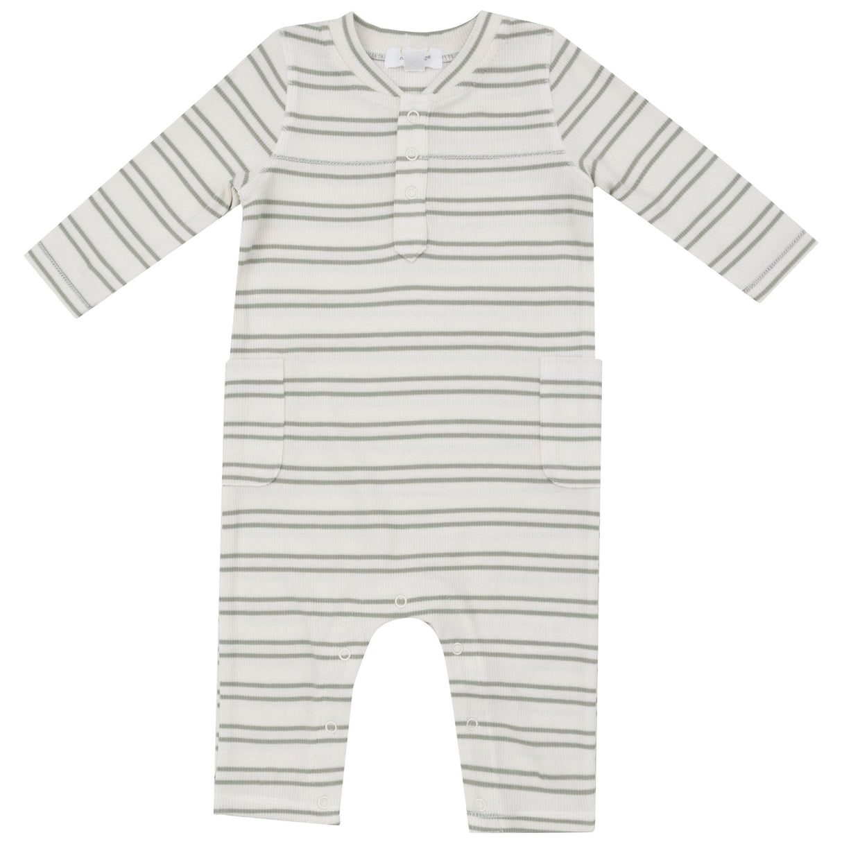 Uni Romper - Modal Rib Stripe - Desert Sage