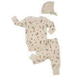 Organic Kimono Onesie & Pants Set - Bunny Hop