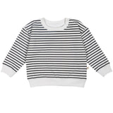 Organic Fleece Sweatshirt - Black Stripes