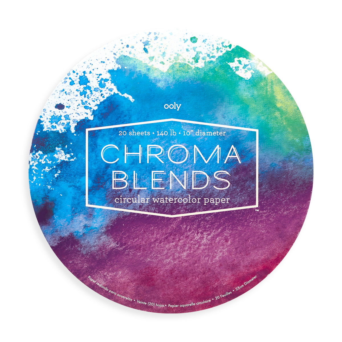 Chroma Blends Circular Watercolor Paper by OOLY - HoneyBug 