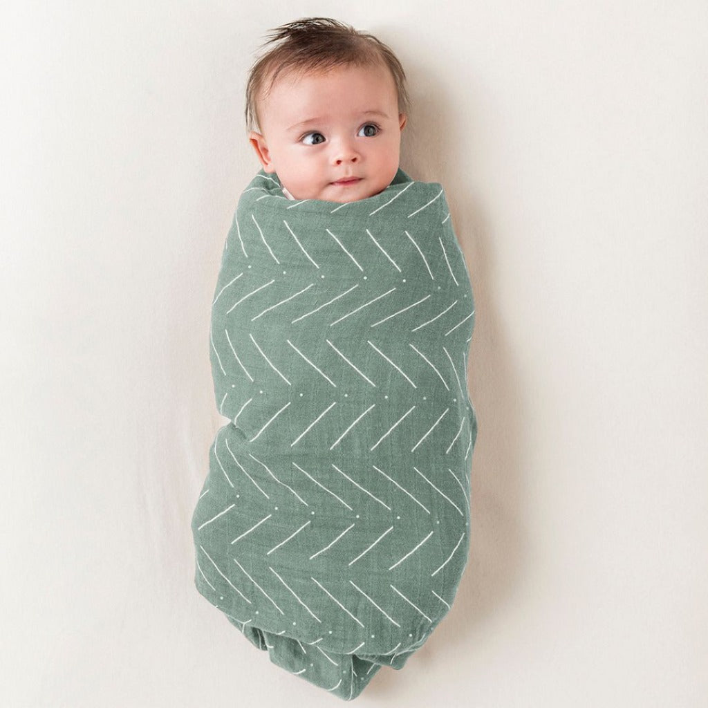 Breastfeeding Boss- Sage Mudcloth - HoneyBug 