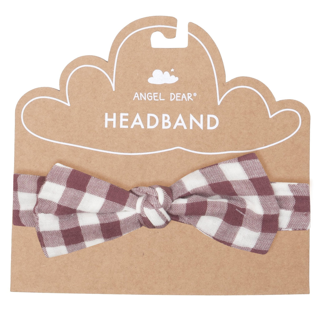 Headband - Gingham Plum