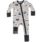 2 Way Zipper Romper - Costumed Ghost