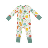 2 Way Zipper Romper - Fall Veggies