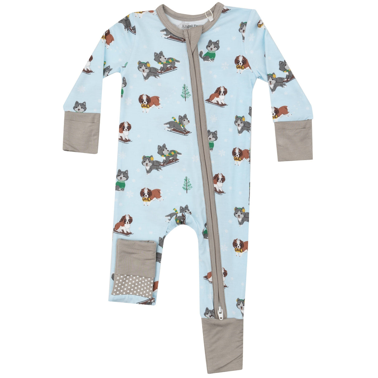 2 Way Zipper Romper - Mush Puppies