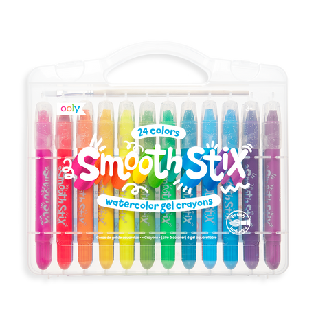 Smooth Stix Watercolor Gel Crayons - Set of 24 by OOLY - HoneyBug 