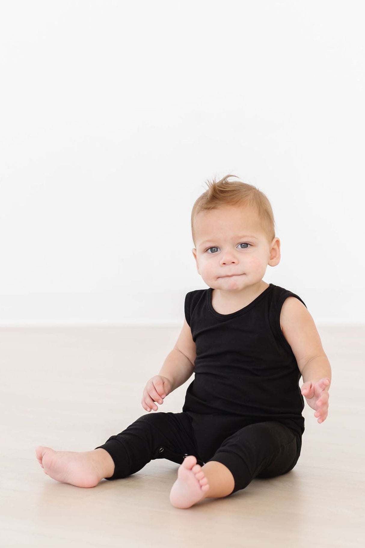 Black Tank One-Piece Jogger