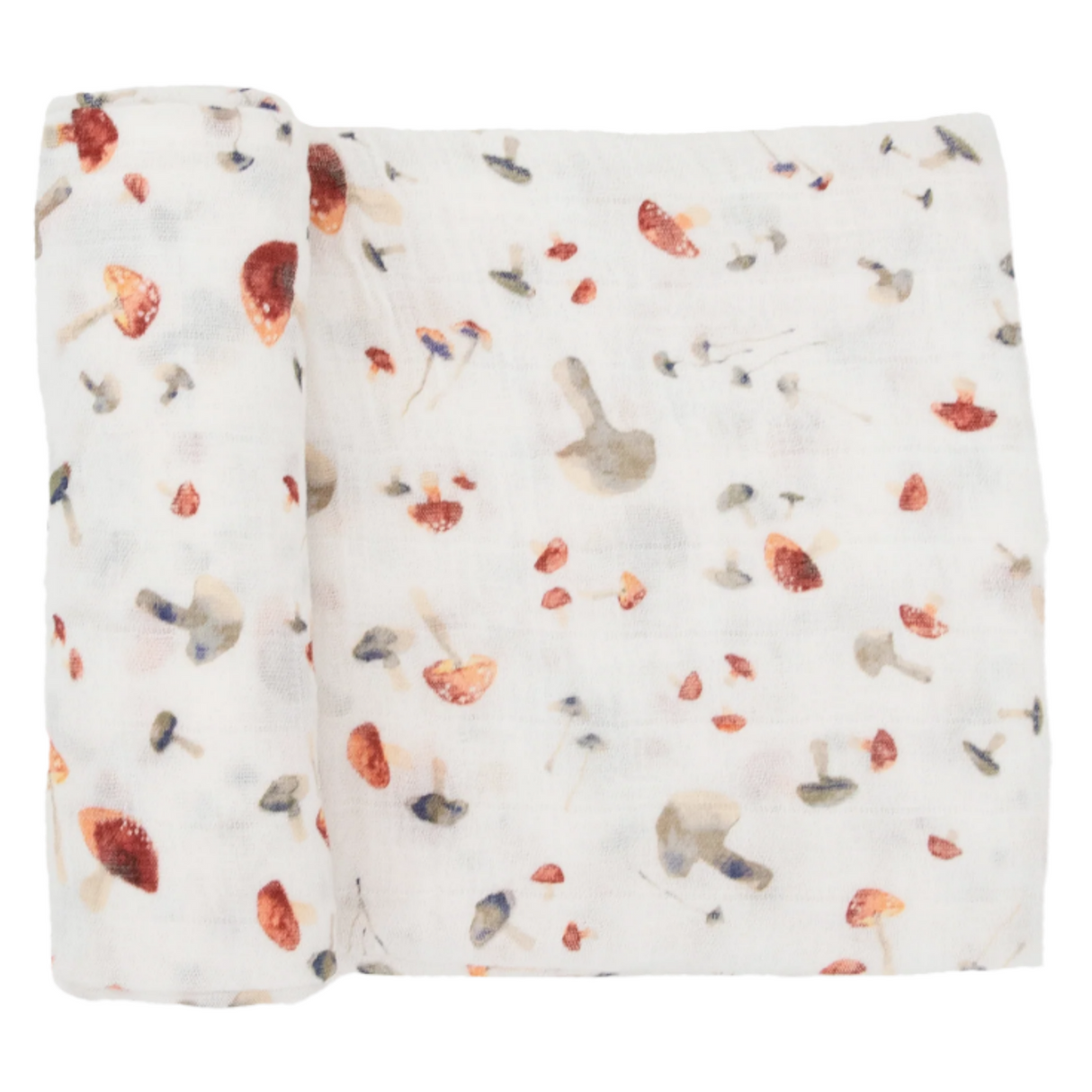 Cotton Muslin Swaddle Blanket - Mushrooms