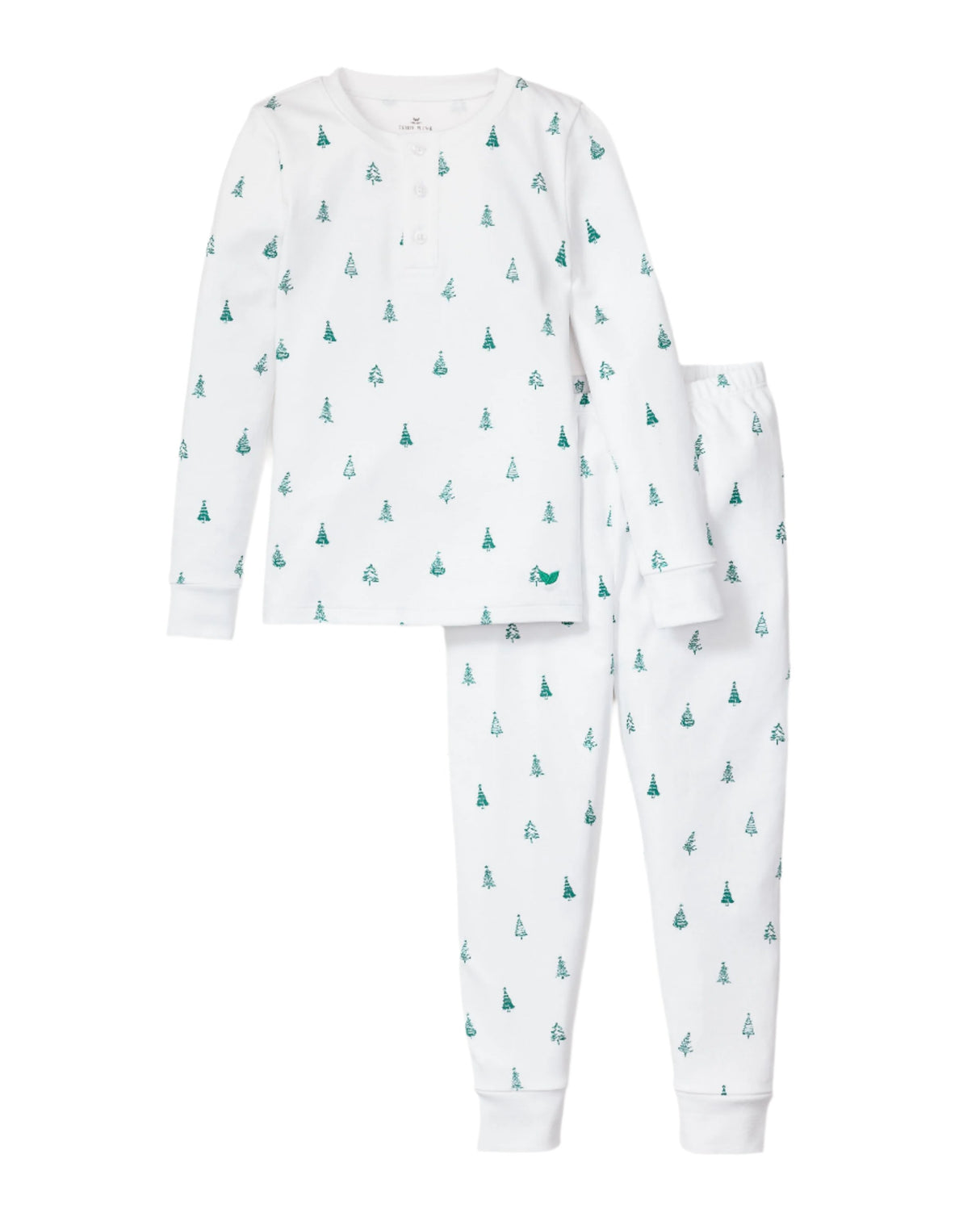 Kid's Pima Snug Fit Pajama Set in Evergreen Trees