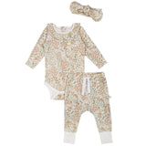 Organic Ruffle Onesie & Pants Set - Gardenia