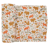 Cotton Muslin Swaddle Blanket - Fall Friends