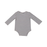 Bodysuit - Footballs + Navy & Oat Stripe