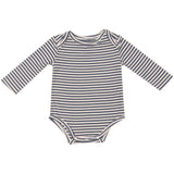 Bodysuit - Footballs + Navy & Oat Stripe