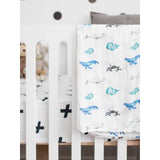 Deluxe Bamboo Swaddle - Whales - HoneyBug 