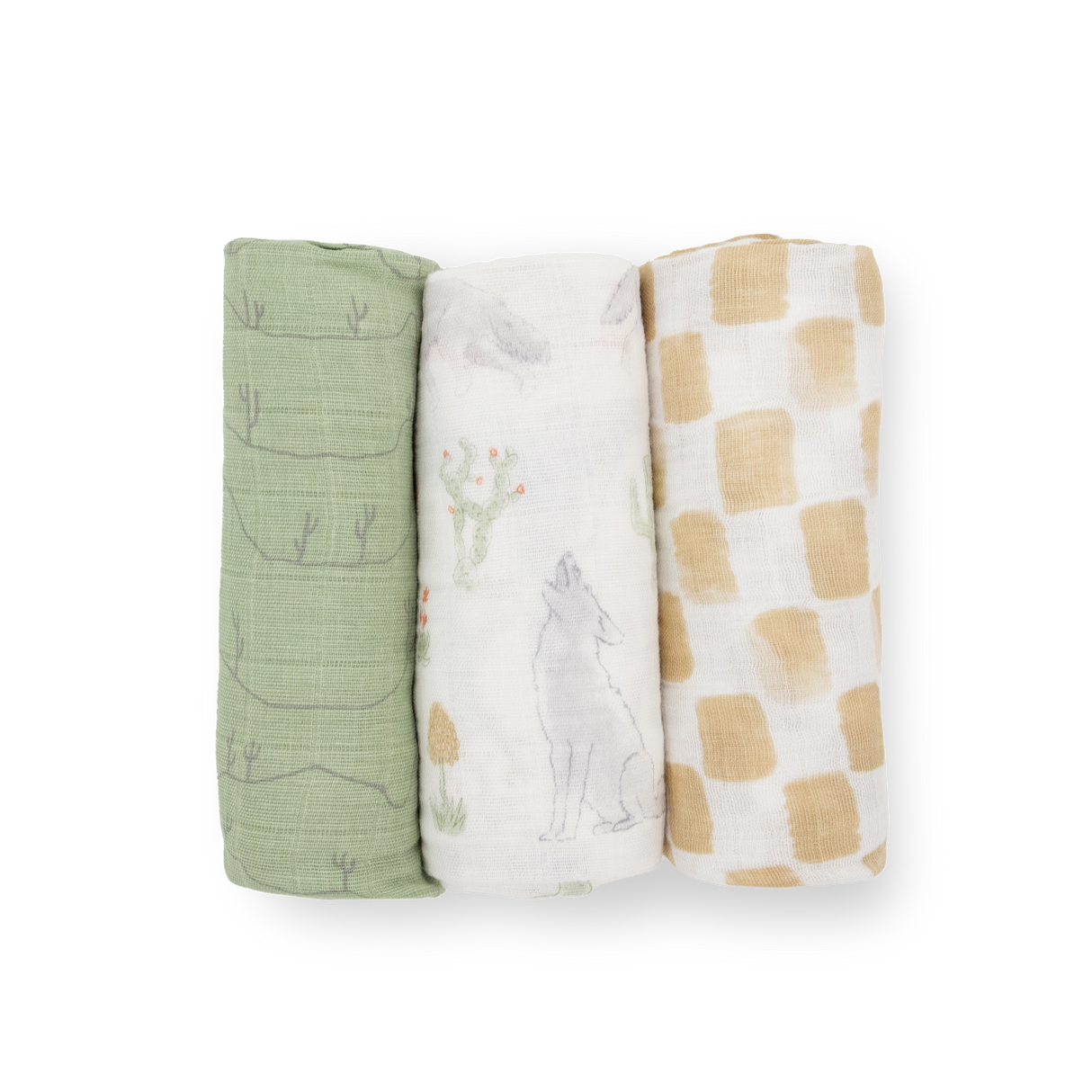 Cotton Muslin Swaddle Blanket 3 Pack - Desert Night