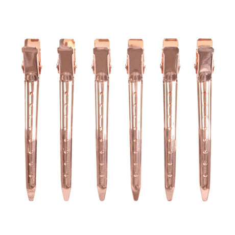 Styling Hair Clips 6pc (Rose Gold) - HoneyBug 