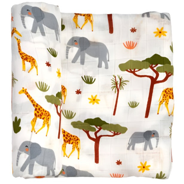 In The Savanna Bamboo Swaddle - HoneyBug 