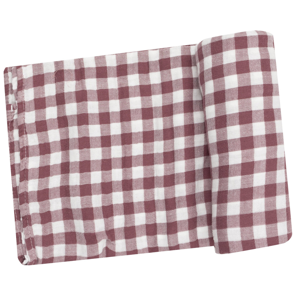 Swaddle Blanket - Gingham Plum