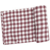 Swaddle Blanket - Gingham Plum