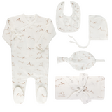 Jersey Cotton - Vintage Birds Collection-Deluxe Take Me Home Sets - HoneyBug 