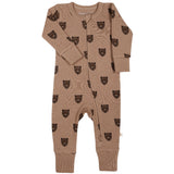 Organic 2-Way Zip Romper - Wild Bear