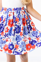 SALE Happy 4th Floral Twirl Skirt