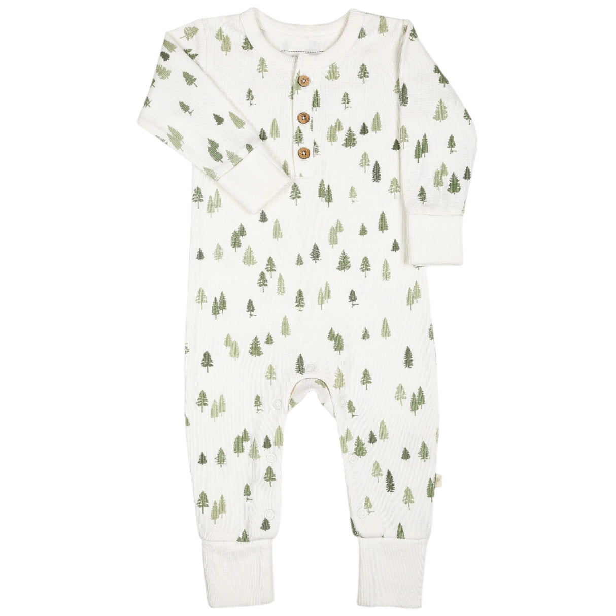 Organic Button Romper - Alpine