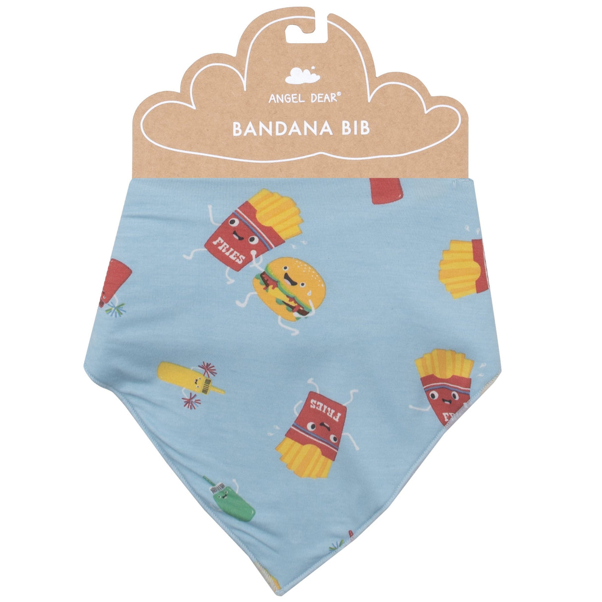 Bandana Bib - Fast Food Blue