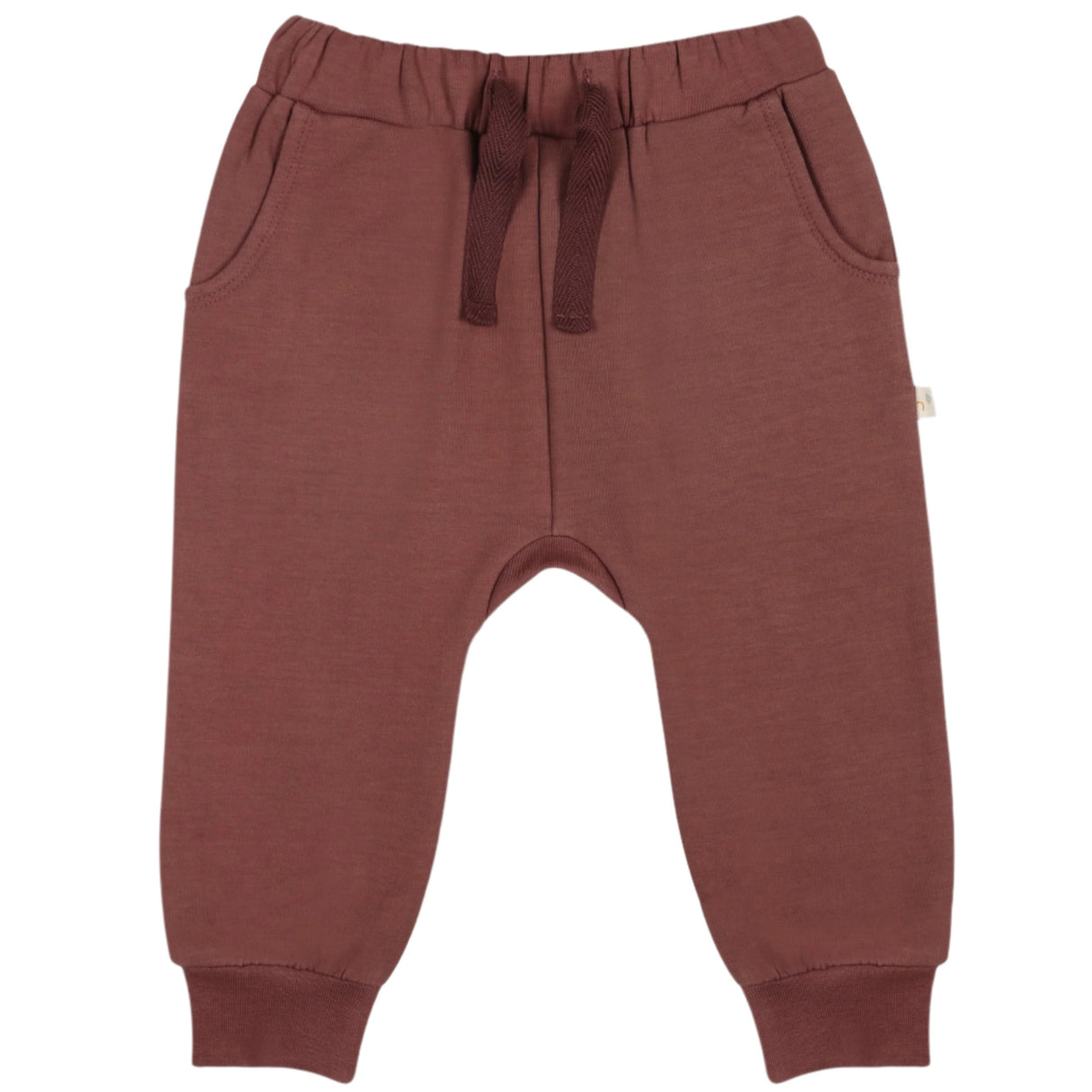 Organic Fleece Jogger Pants - Plum