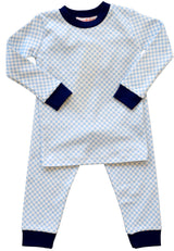 Blue Gingham Pajama Set