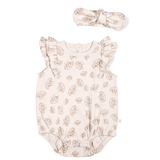 Organic Baby Flutter Bubble Onesie - Seashells